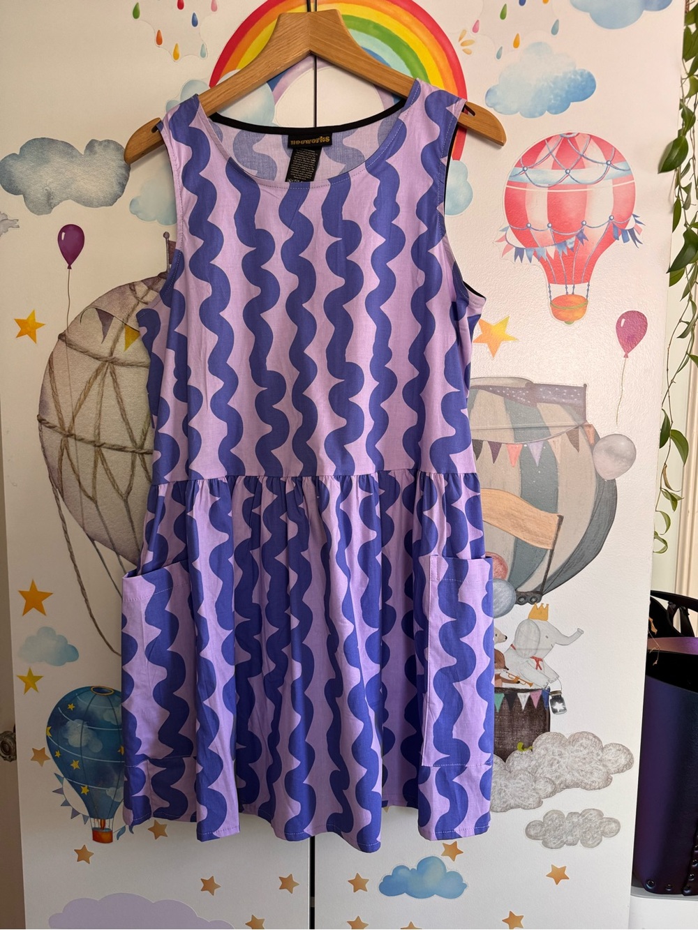Nooworks purple squiggle big pocket large nwot